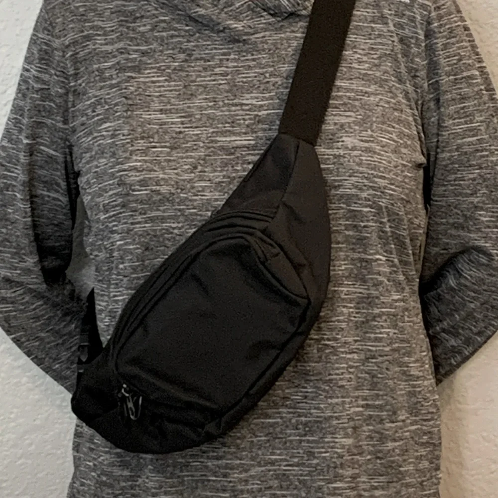 Fanny Pack Crossbody W/Adjustable Belt 3 Pockets Size: 13”W X 6”H X 2”D